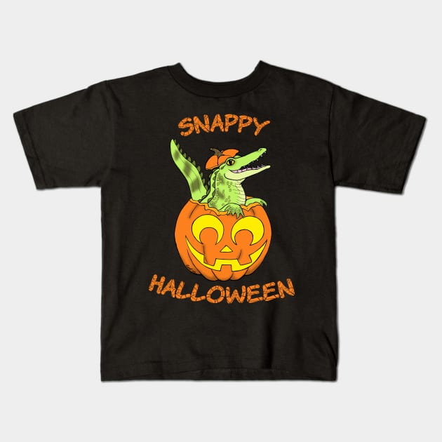 Halloween Croc Kids T-Shirt by HonuHoney